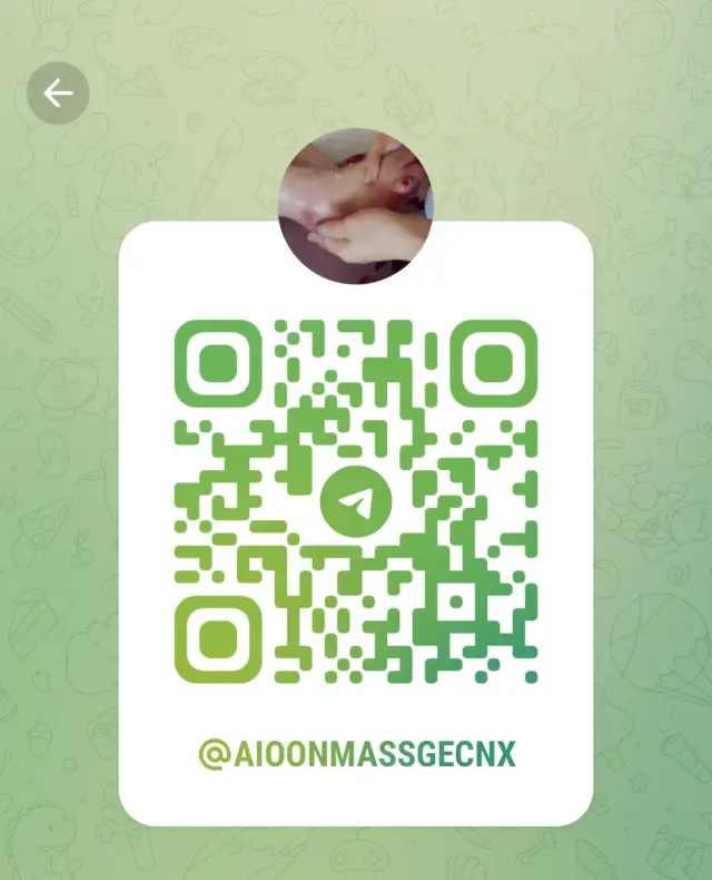 Telegram QR code for contacting Ai Oon Massage Lanna CNX in Chiang Mai